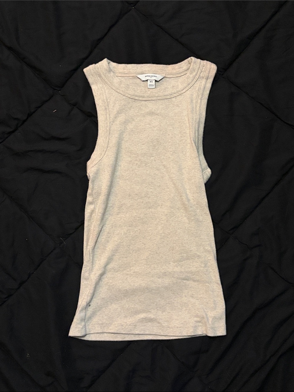 Banana Republic Cream Ribbed Tank Top